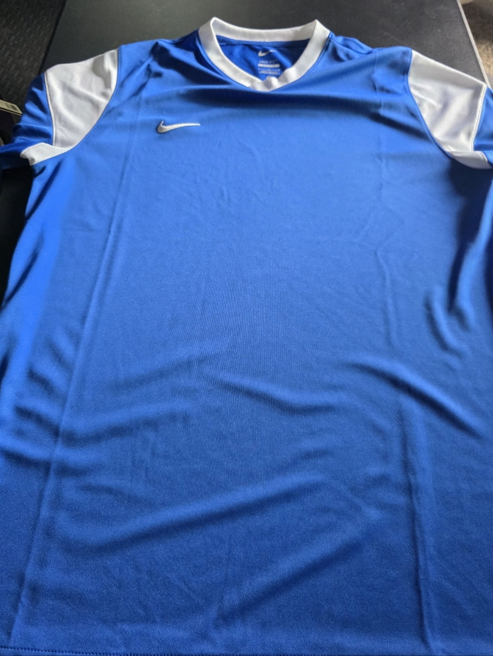 Liked New Mens Size Large Nike Dri Fit  Jersey In Navy Blue